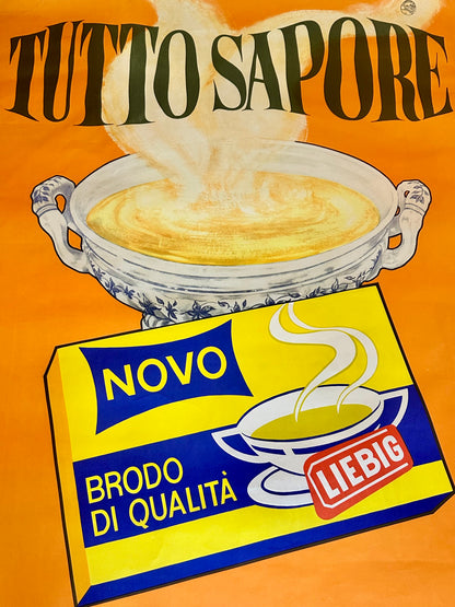 Manifesto pubblicitario originale - Brodo Novo