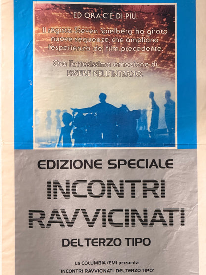 Locandina di cinema - Incontri Ravvicinati del terzo tipo - Spielberg