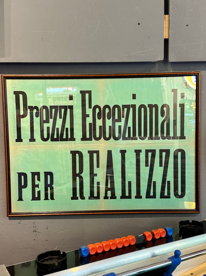 Manifesto pubblicitario originale - Prezzi Eccezionali per realizzo