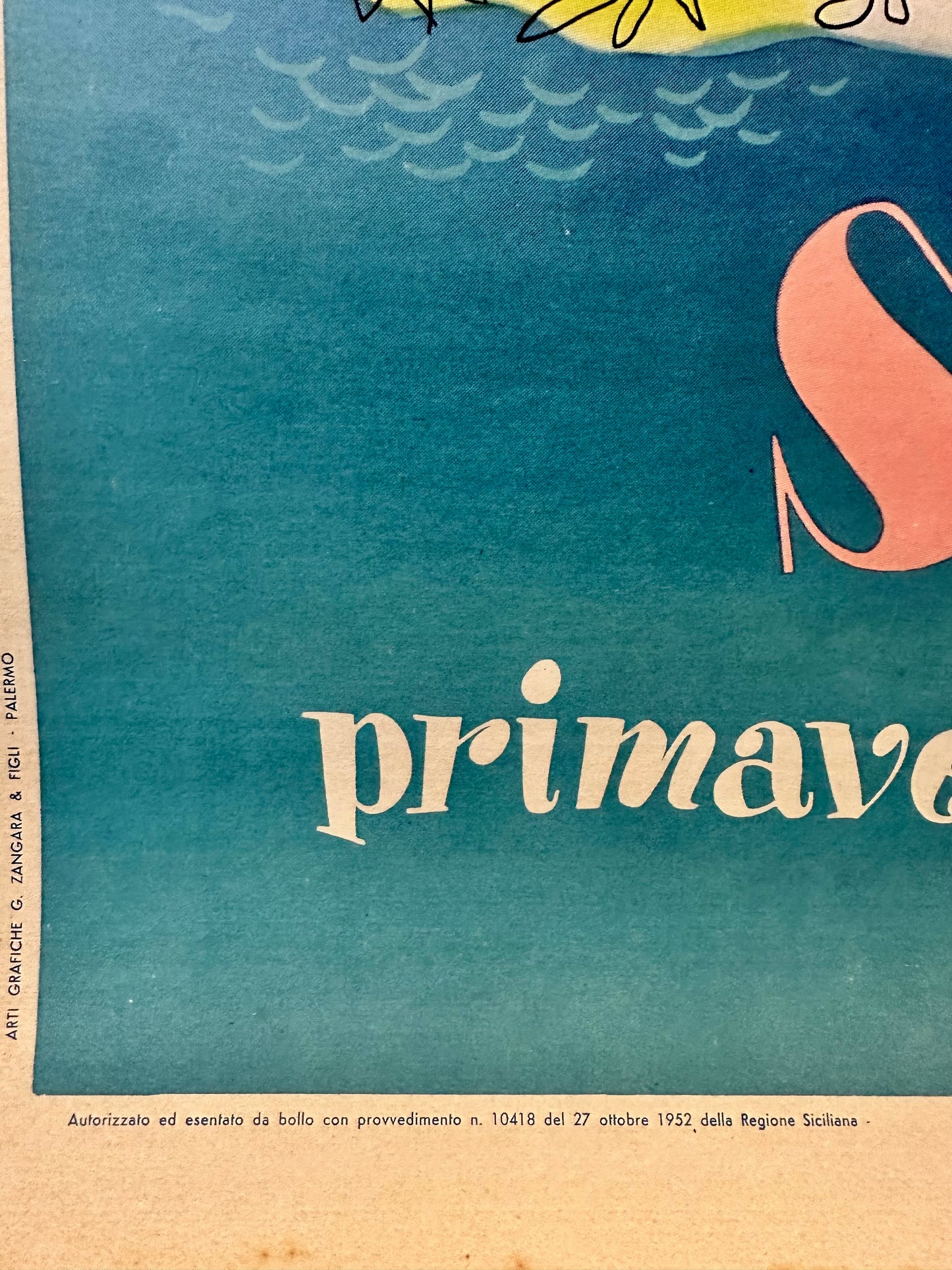 Manifesto pubblicitario originale Sicilia