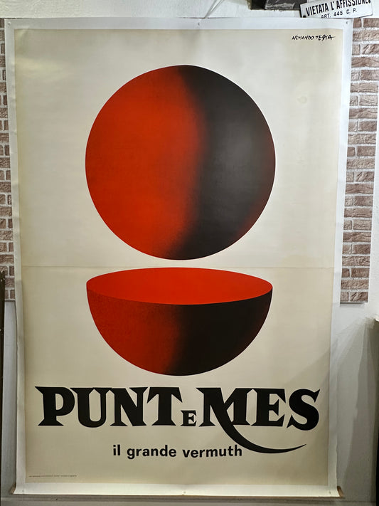 Manifesto pubblicitario originale - Punt e Mes