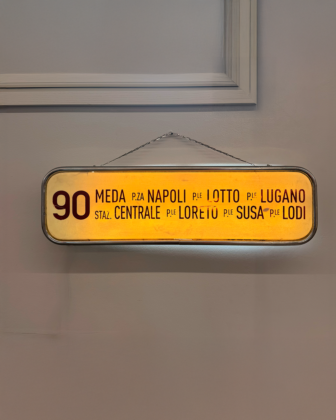 Insegna luminosa originale bus ATM Milano anni 70