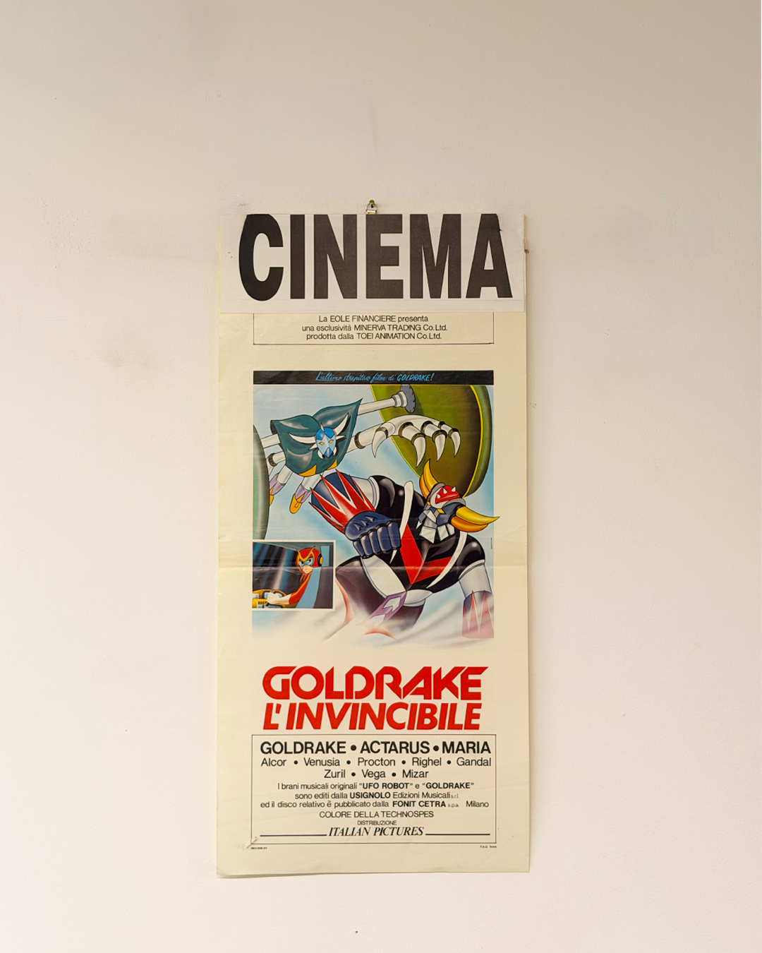 Locandina di cinema - Goldrake l'invincibile