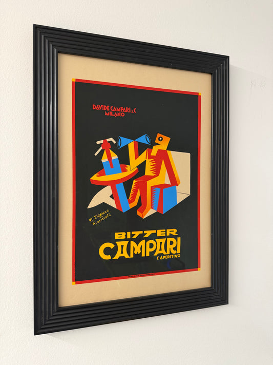 Manifesto originale pubblicitario - Bitter Campari - Fortunato Depero