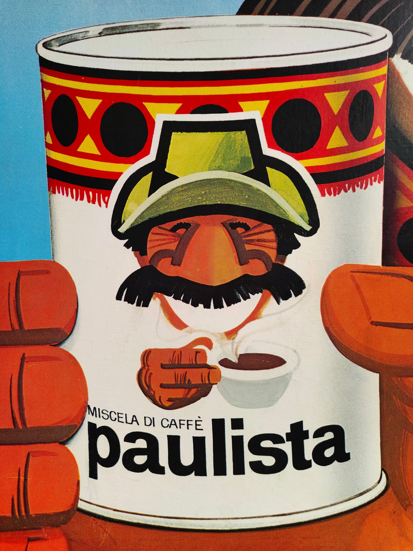 Manifesto originale pubblicitario - Paulista, che vita è se non bevi un bel caffè?