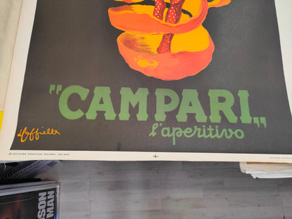 Manifesto originale decorativo pubblicitario - Campari l'aperitivo - Spiritello