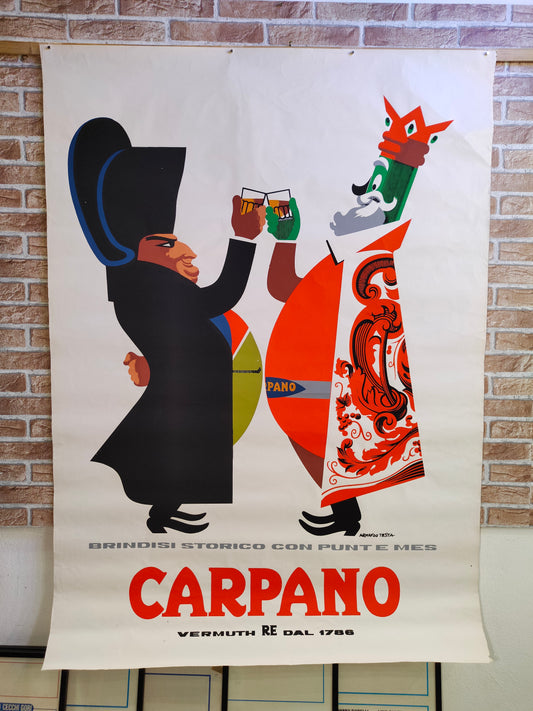 Manifesto originale pubblicitario - Carpano Napoleone
