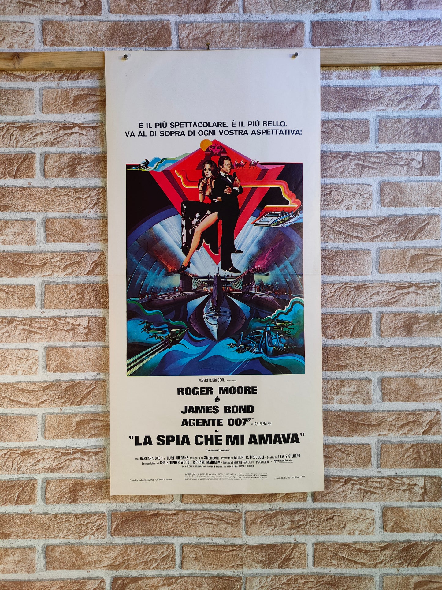 Locandina originale di cinema Agente 007 "La spia che mi amava" 1977