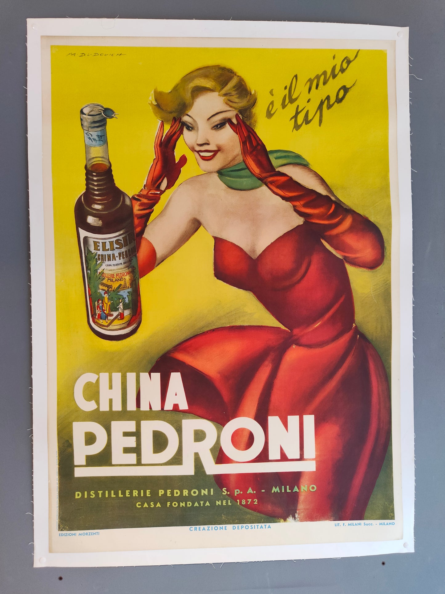 Manifesto originale pubblicitario - China Pedroni