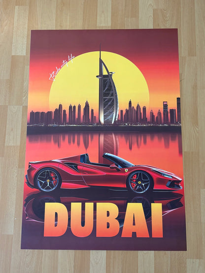 Manifesto decorativo - Dubai Ferrari