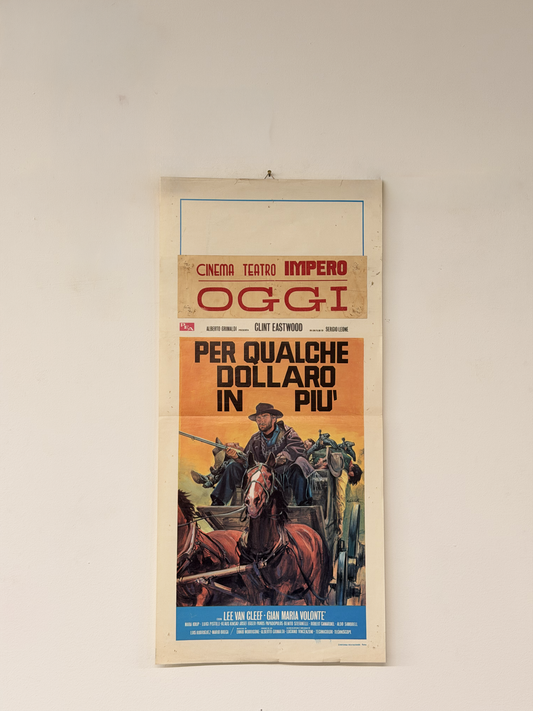 Locandina di cinema - Per qualche dollaro in più - Clint Eastwood
