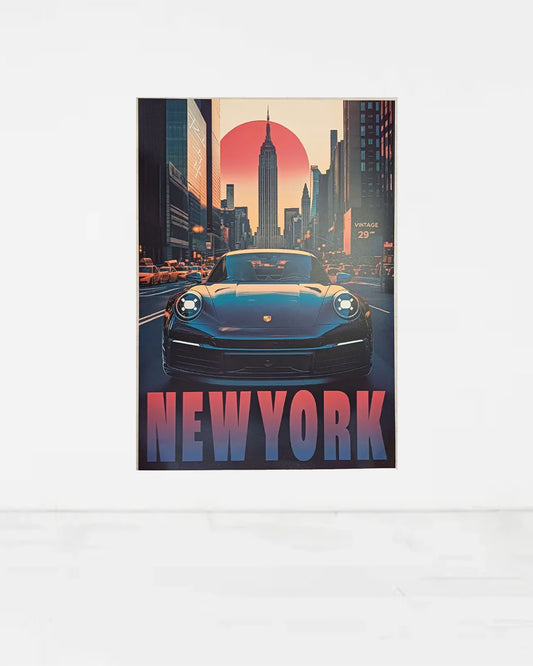 Manifesto decorativo - New York Porsche