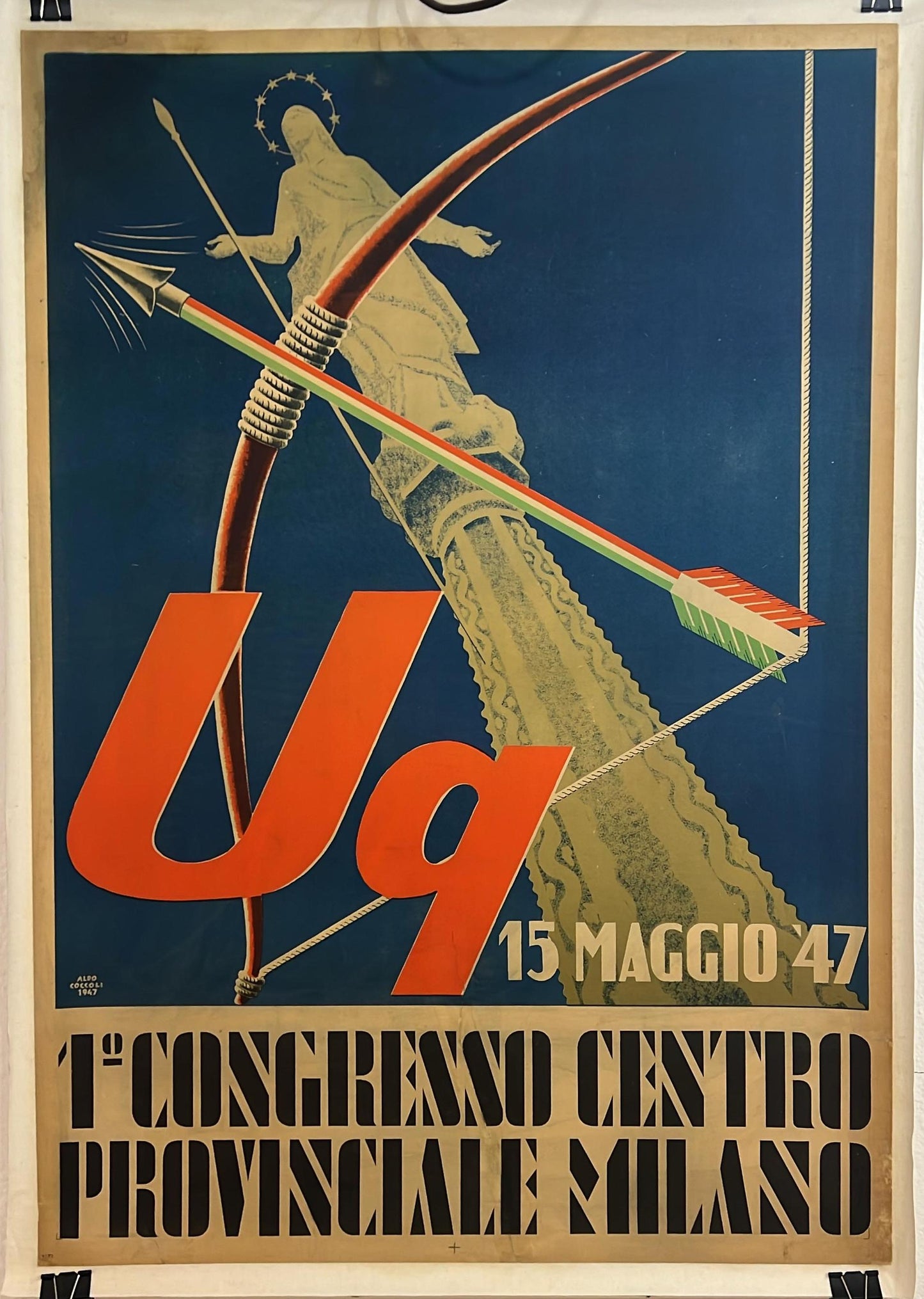 UQ - Primo congresso centro provinciale Milano 1947 - Uomo Qualunque - politica