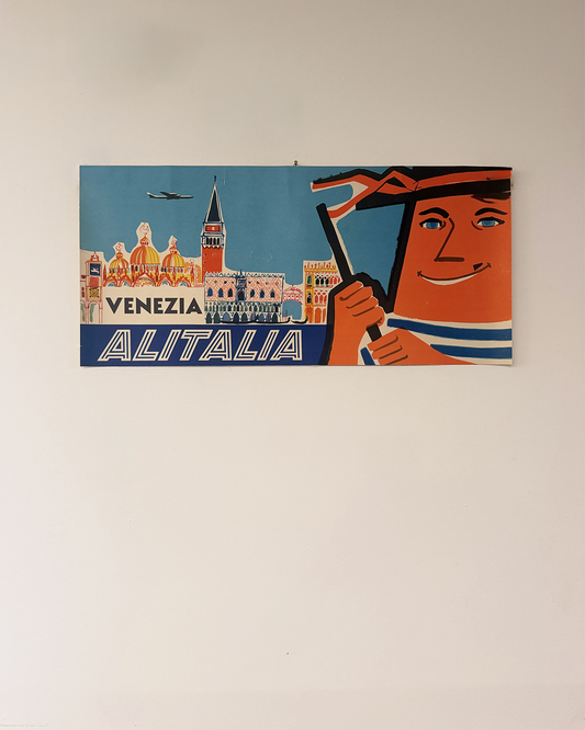 Manifesto pubblicitario originale - Alitalia Venezia