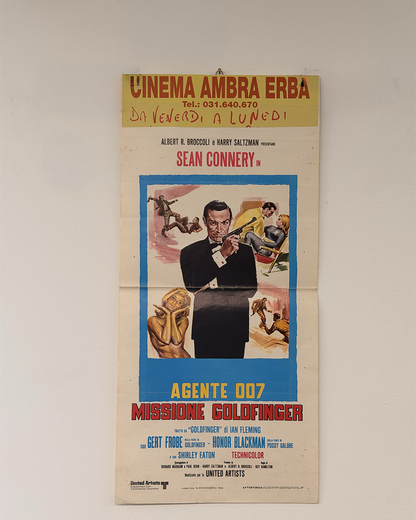 Locandina di cinema - Agente 007 Missione Goldfinger - Sean Connery