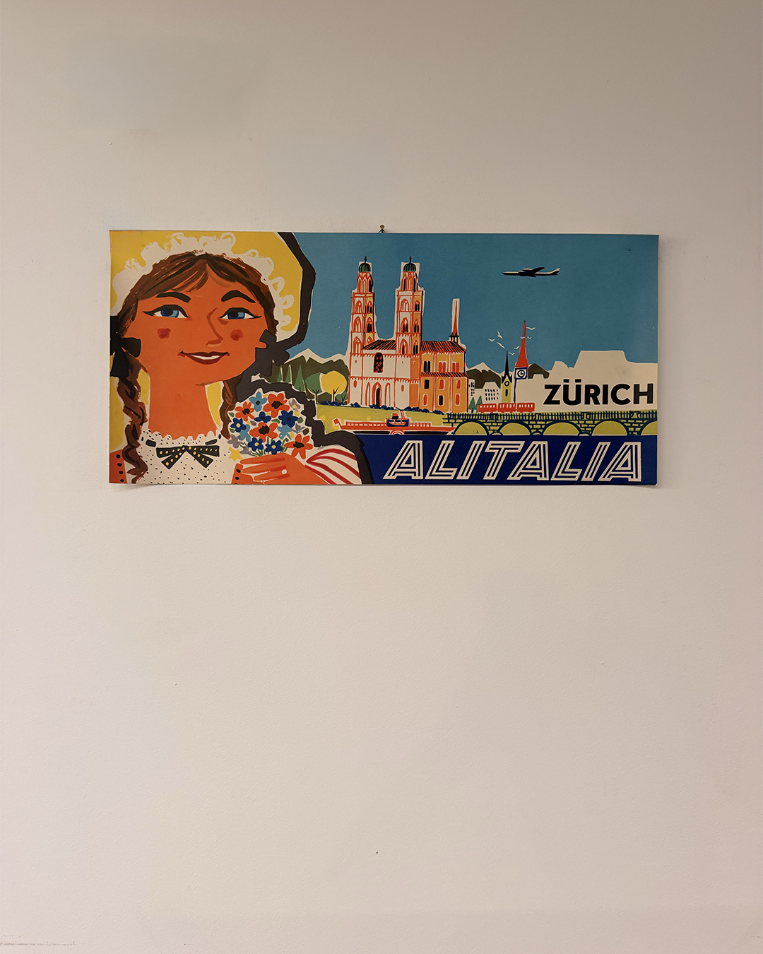 Manifesto pubblicitario originale - Alitalia Zurigo