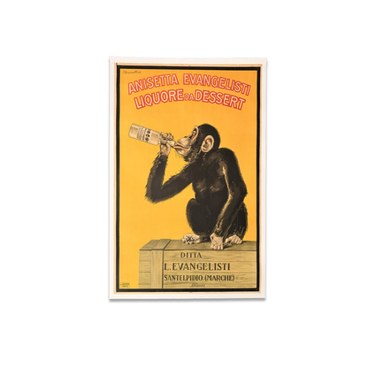 Manifesto pubblicitario originale - Anisetta Evangelisti Marche