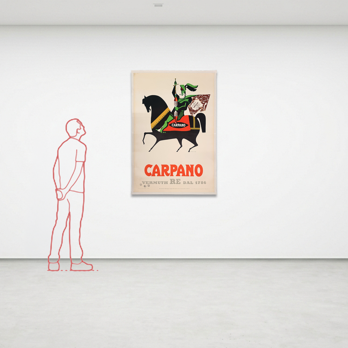 Manifesto pubblicitario originale - Carpano il vermuth Re