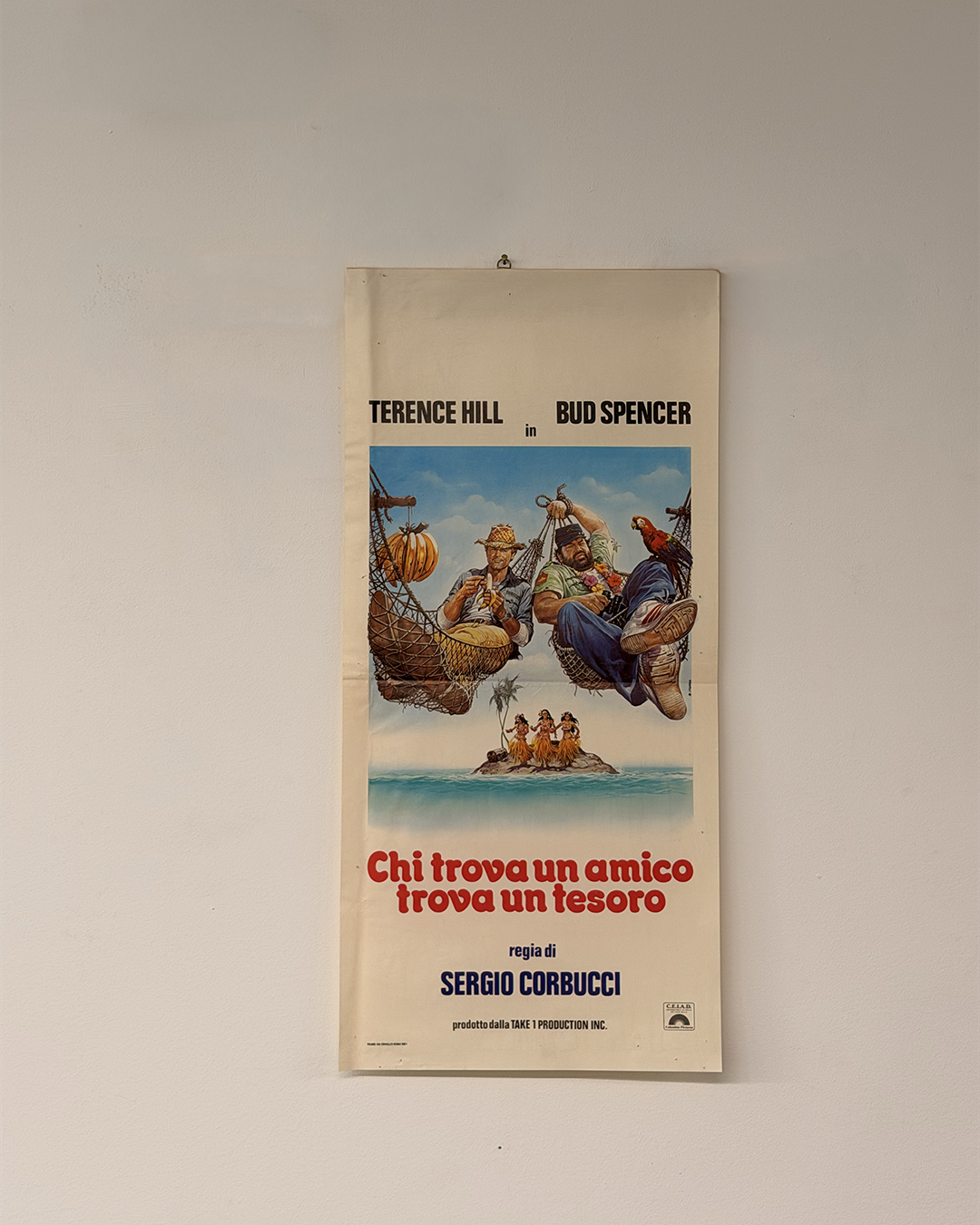 Locandina di cinema - Chi trova un amico trova un tesoro - Bud Spencer e Terence Hill