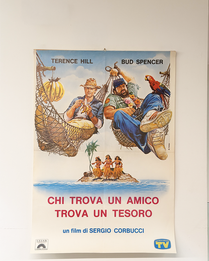 Manifesto di cinema - Chi trova un amico trova un tesoro - Bud Spencer e Terence Hill