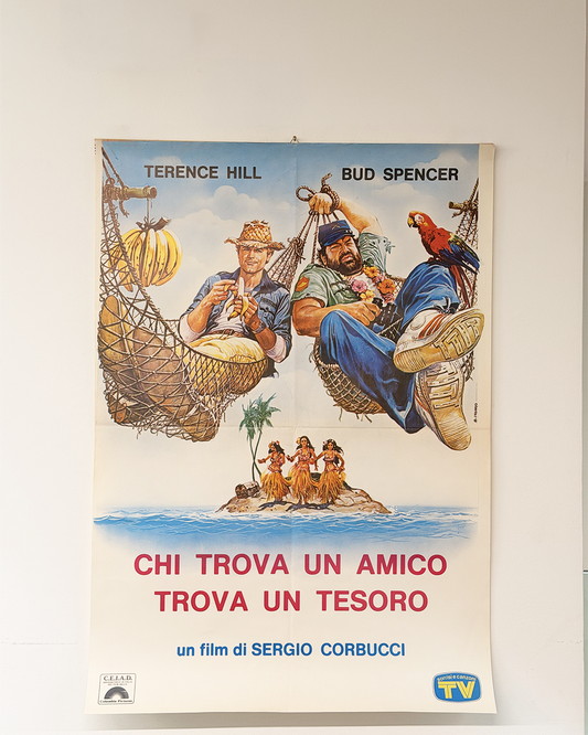 Manifesto di cinema - Chi trova un amico trova un tesoro - Bud Spencer e Terence Hill
