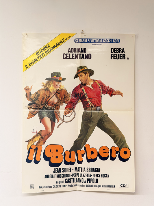 Manifesto di cinema - Il burbero . Adriano Celentano