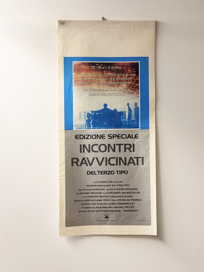 Locandina di cinema - Incontri Ravvicinati del terzo tipo - Spielberg