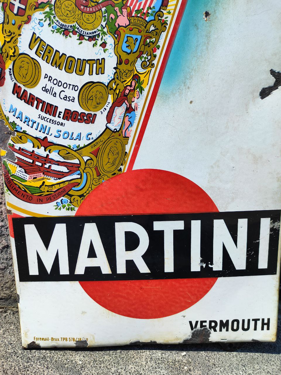 Insegna smaltata - Martini vermouth