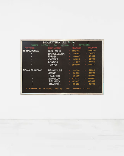 Listino prezzi -  Biglietti Alitalia