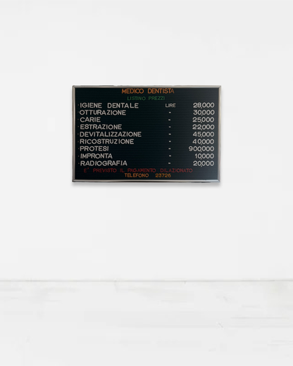 Listino prezzi - Dentista