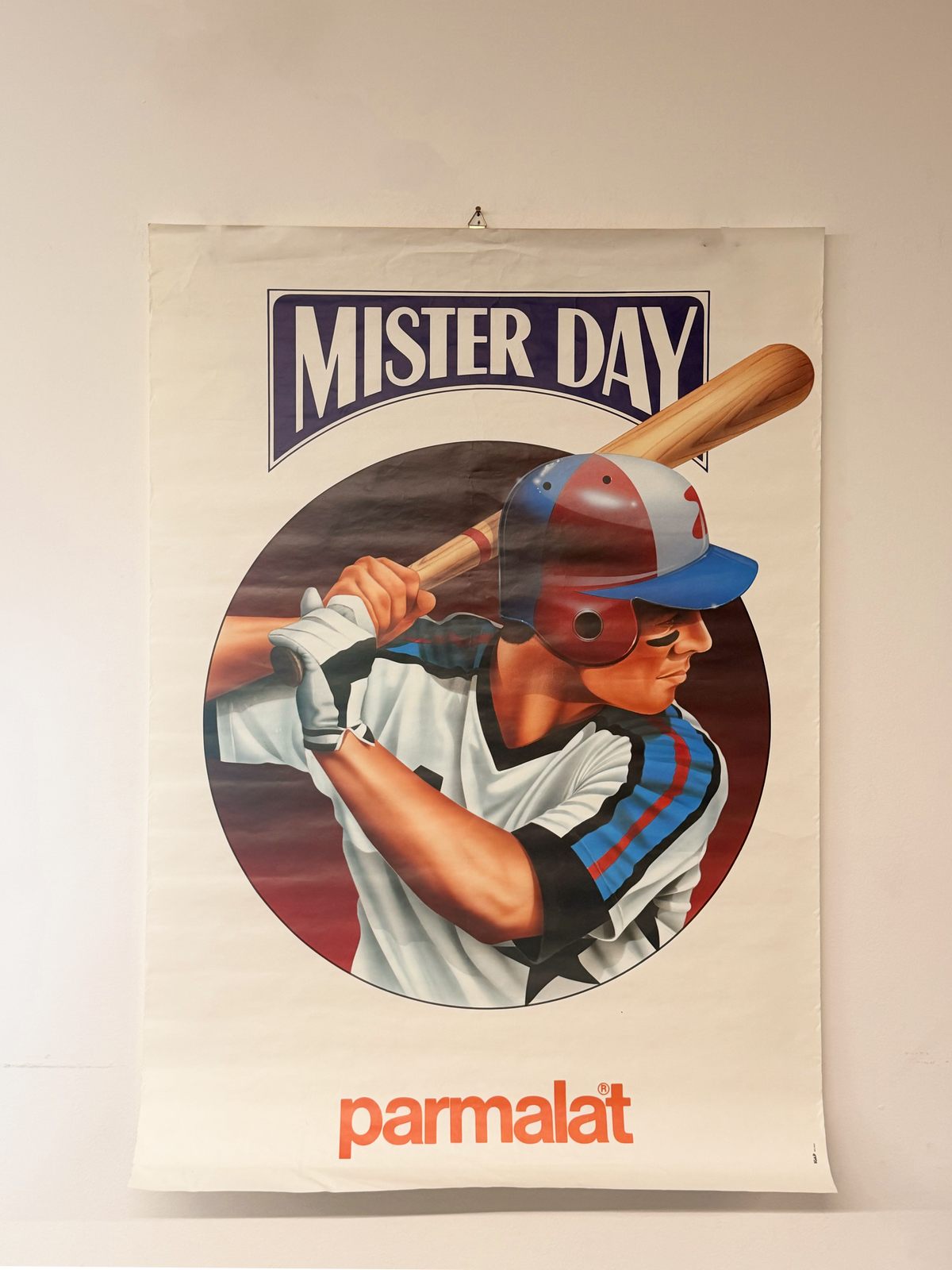 Manifesto pubblicitario originale - Mister Day Parmalat - Parma (baseball)