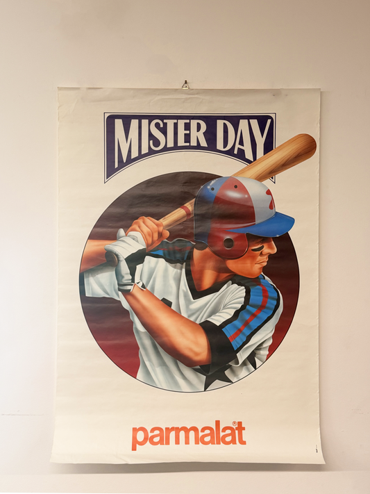 Manifesto pubblicitario originale - Mister Day Parmalat - Parma (baseball)