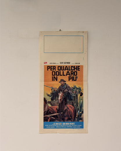 Locandina di cinema - Per qualche dollaro in più - Clint Eastwood
