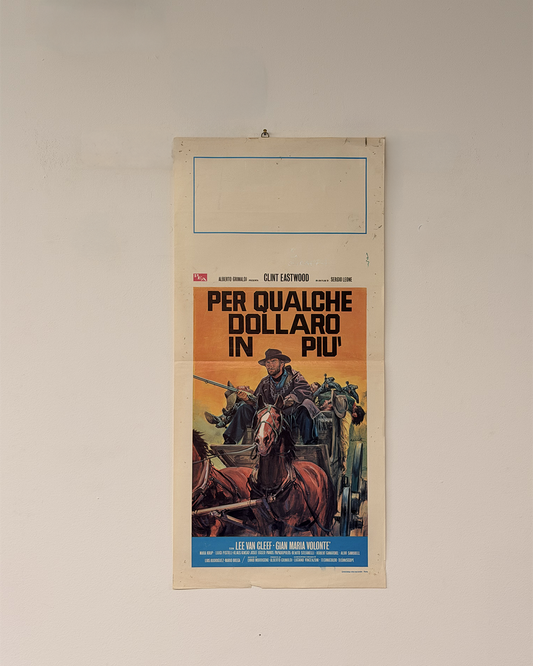 Locandina di cinema - Per qualche dollaro in più - Clint Eastwood