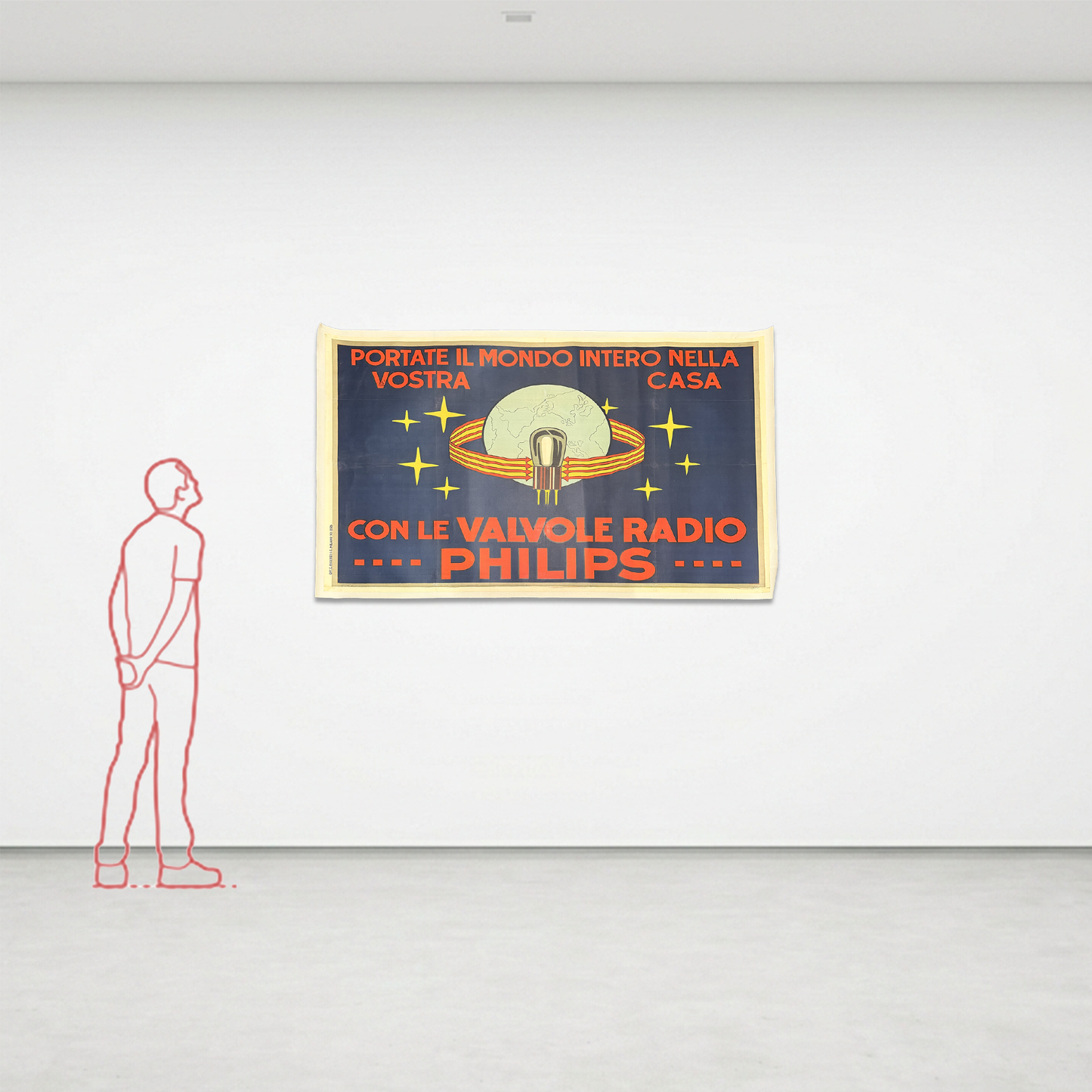 Manifesto pubblicitario originale - Philips Valvole Radio