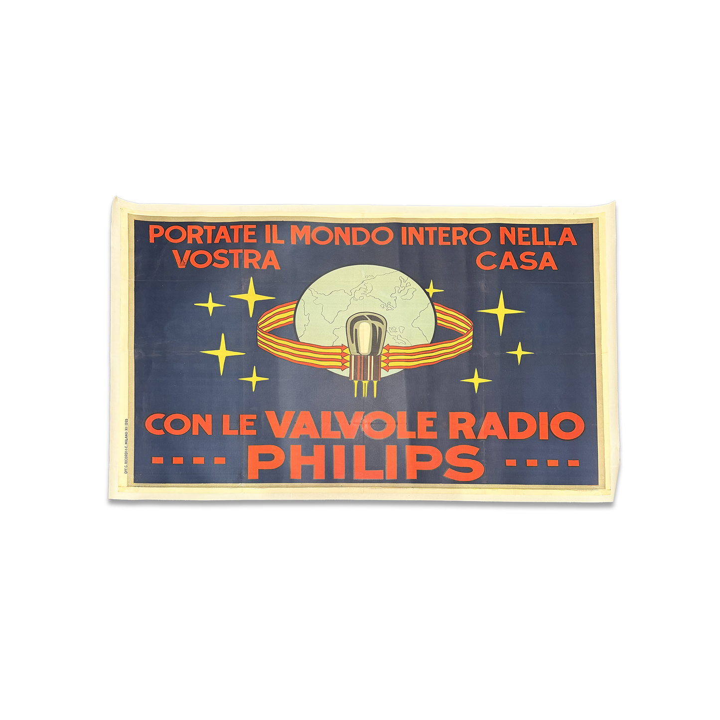 Manifesto pubblicitario originale - Philips Valvole Radio