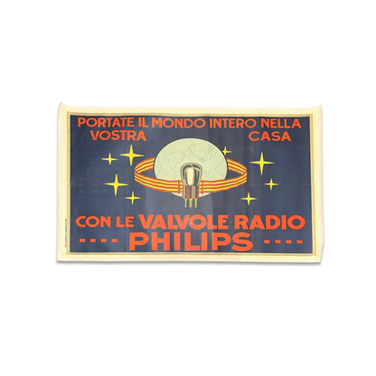 Manifesto pubblicitario originale - Philips Valvole Radio