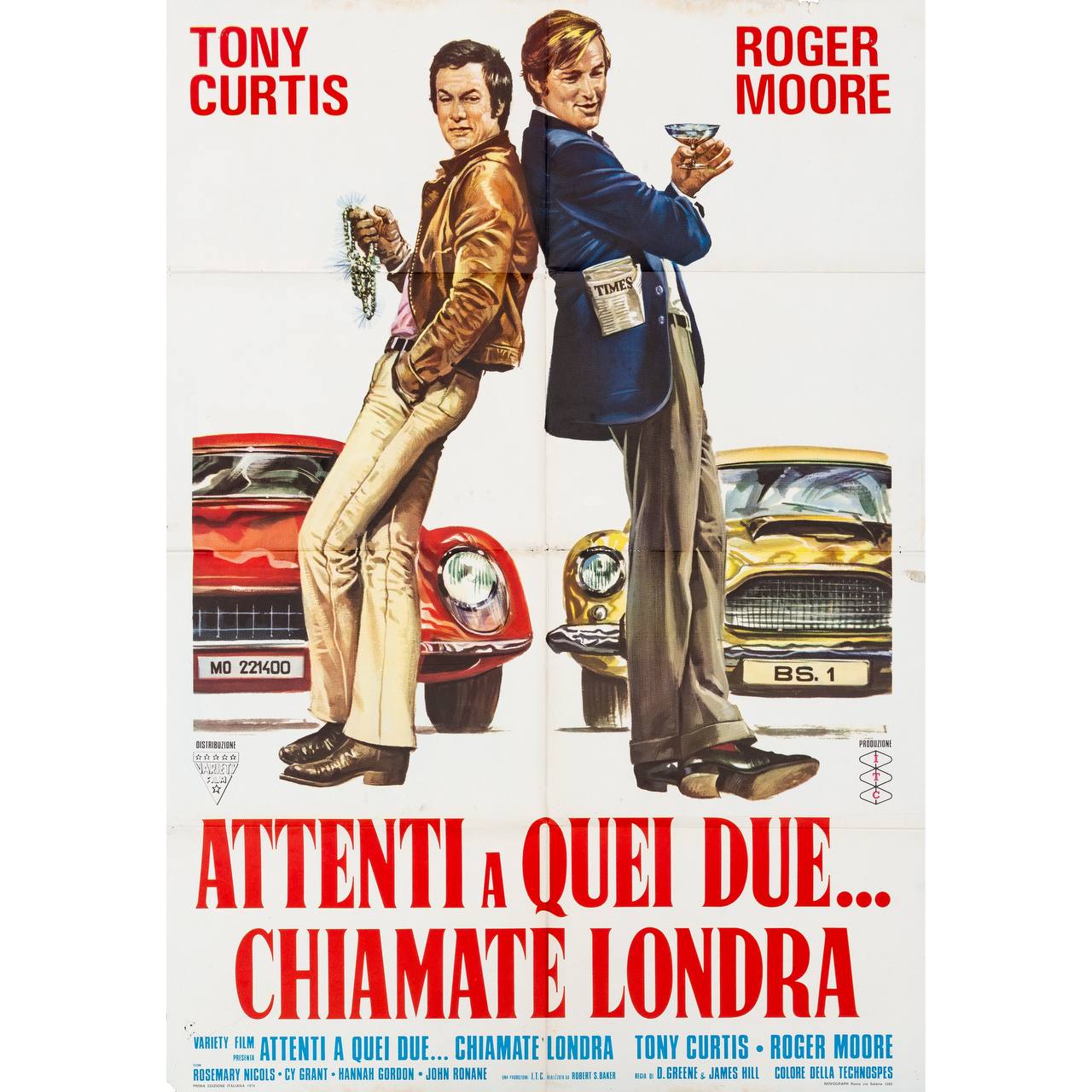 Manifesto originale di cinema - Attenti a quei due... chiamate Londra