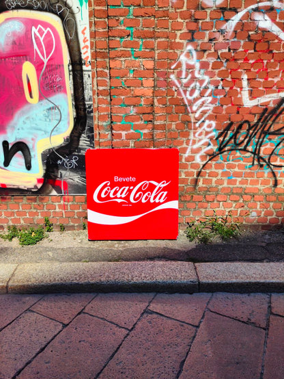 Insegna smaltata Coca-Cola | Anni '60