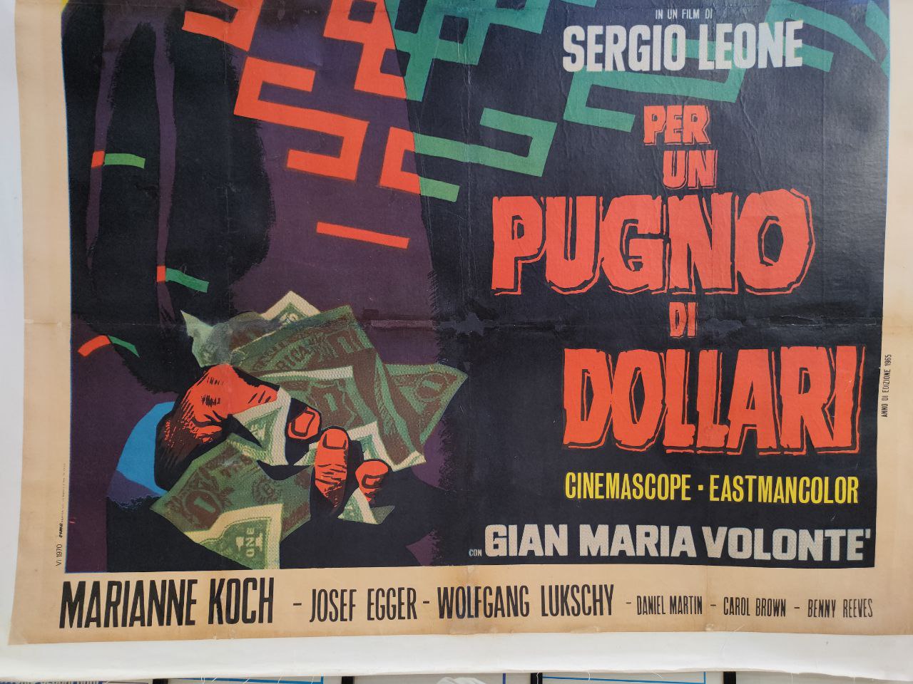 Manifesto originale di cinema - Per un pugno di dollari