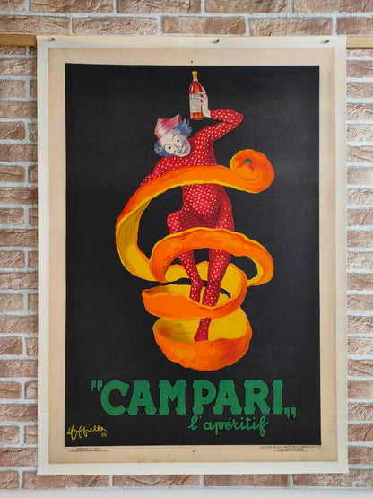 Manifesto originale pubblicitario - Campari l'aperitif - Spiritello
