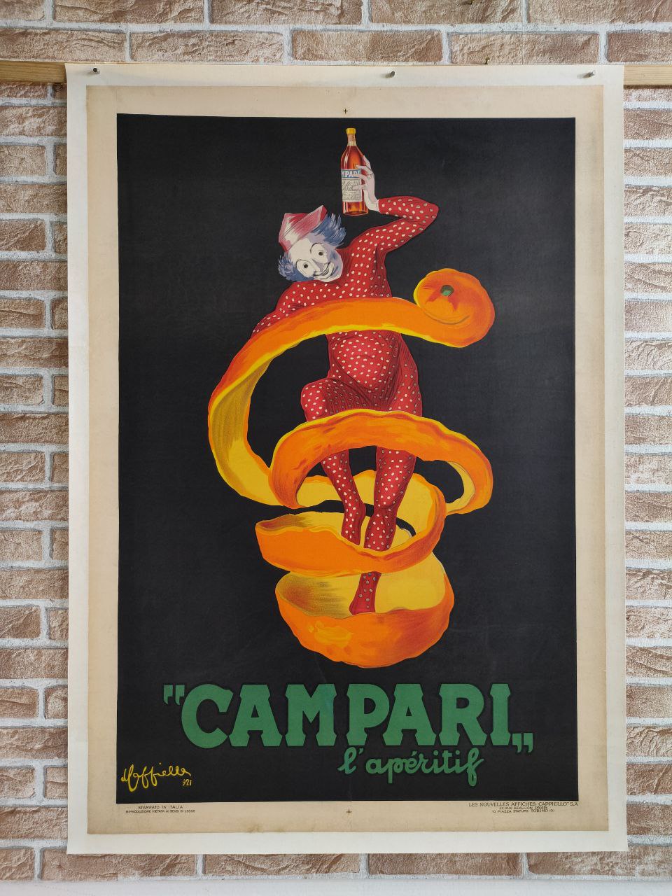 Manifesto originale pubblicitario - Campari l'aperitif - Spiritello