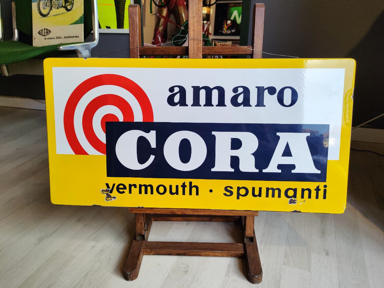Insegna smaltata Amaro Cora | Anni '60