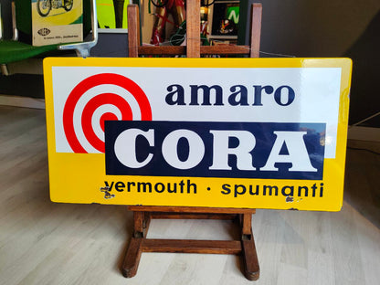 Insegna smaltata Amaro Cora | Anni '60