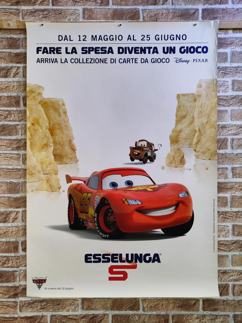 Manifesto originale pubblicitario - Esselunga, Cars