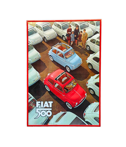 Manifesto originale pubblicitario - Fiat 500