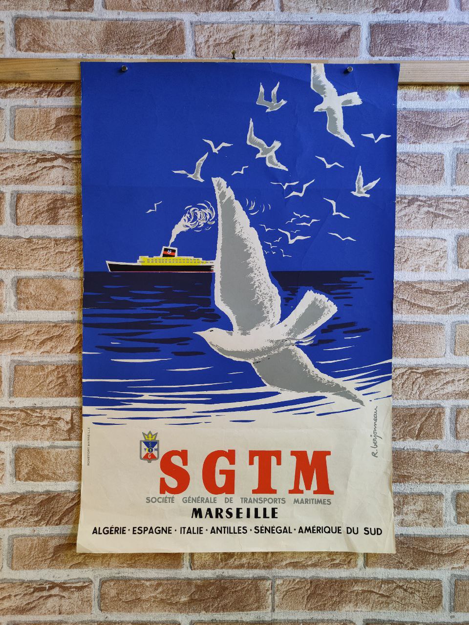 Manifesto originale pubblicitario - SGTM Marseille - Marsiglia