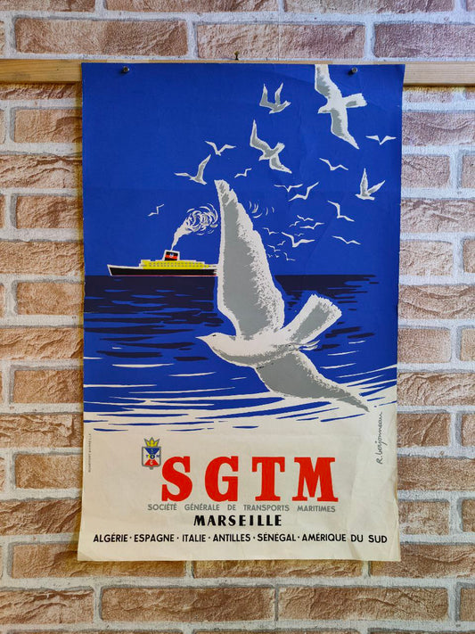 Manifesto originale pubblicitario - SGTM Marseille - Marsiglia