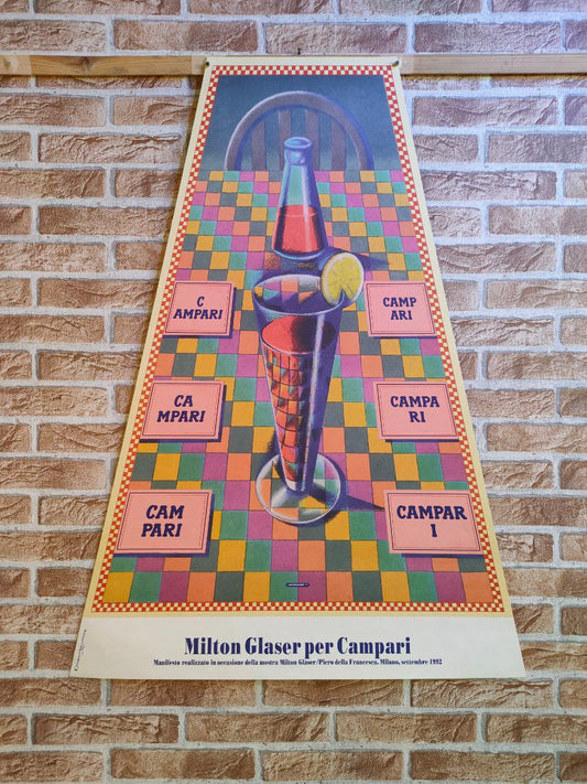 Manifesto originale pubblicitario - Milton Glaser per Campari
