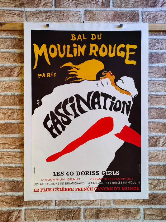 Manifesto originale pubblicitario - Moulin Rouge